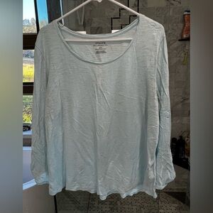 Chico's Soft Sky Blue Long Sleeve Top